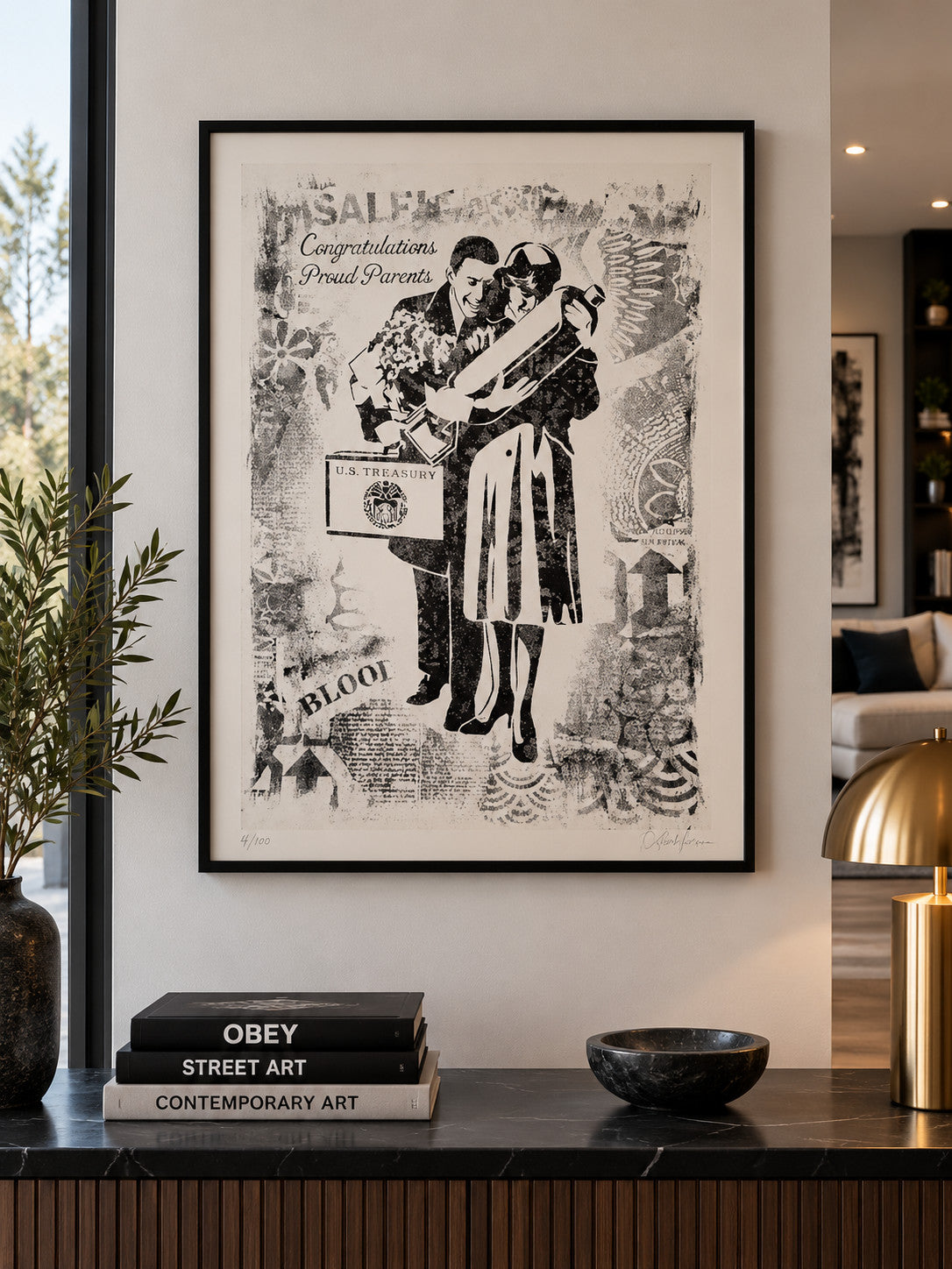 Shepard Fairey Proud Parents Signed Numbered 18x24 Screen Print OBEY Street Art — listing photograph 4