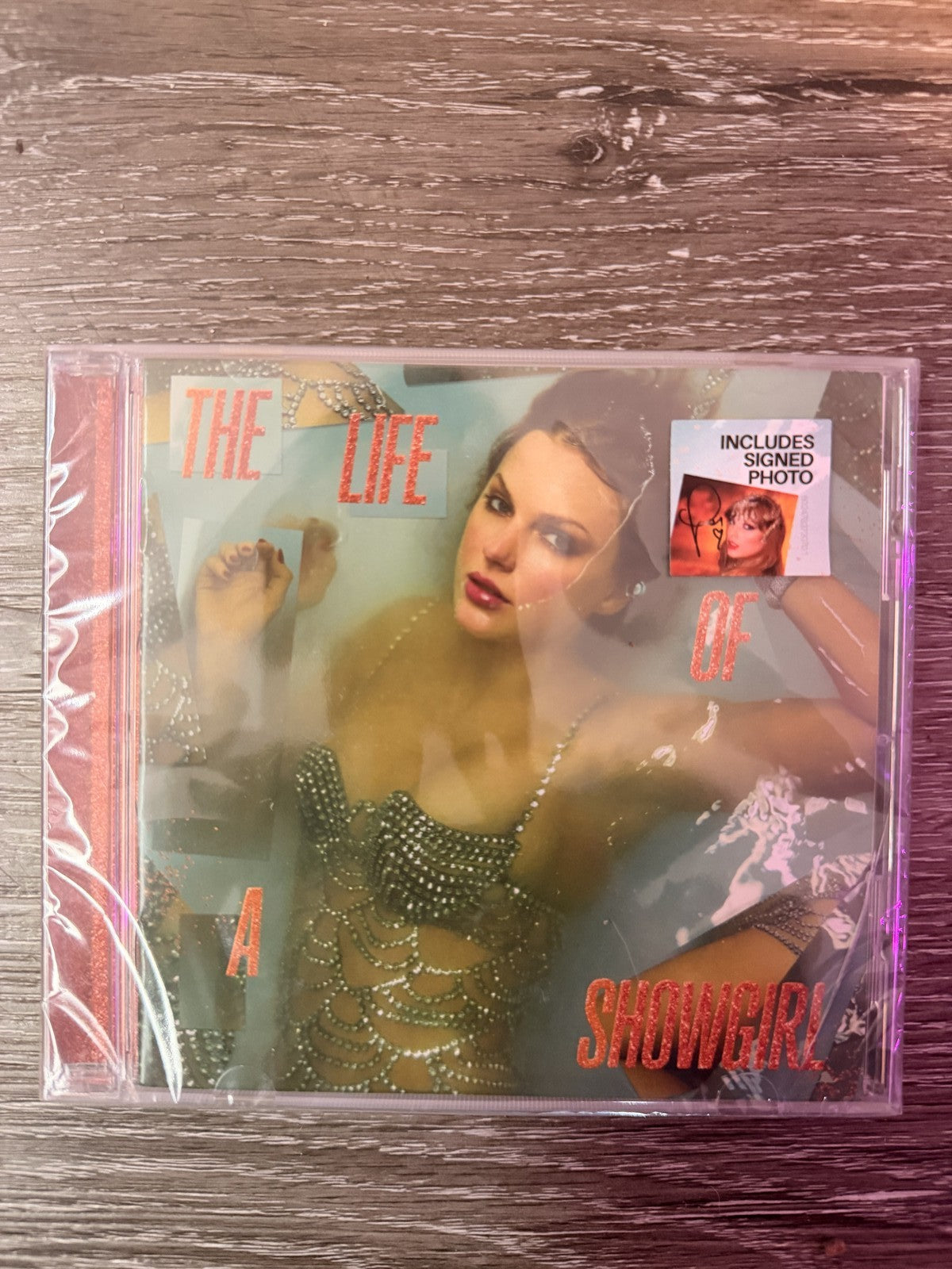 Taylor Swift The Life of a Showgirl CD Signed Photo New Sealed