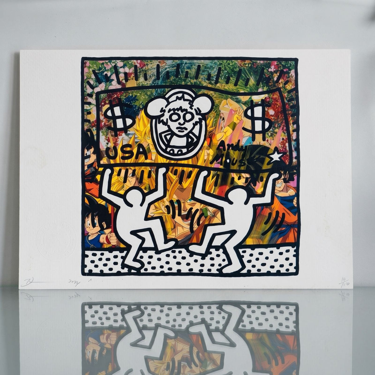 RARE ART - Death NYC Keith Haring Andy Mouse Dragon Ball Z Signed 12/50 2024