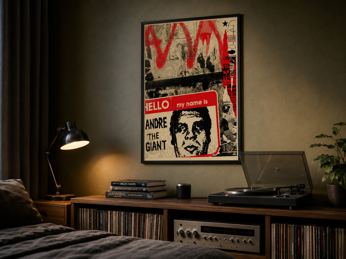 Shepard Fairey Hello My Name Is 2019 Signed Obey Andre Giant 18x24 Screen Print
