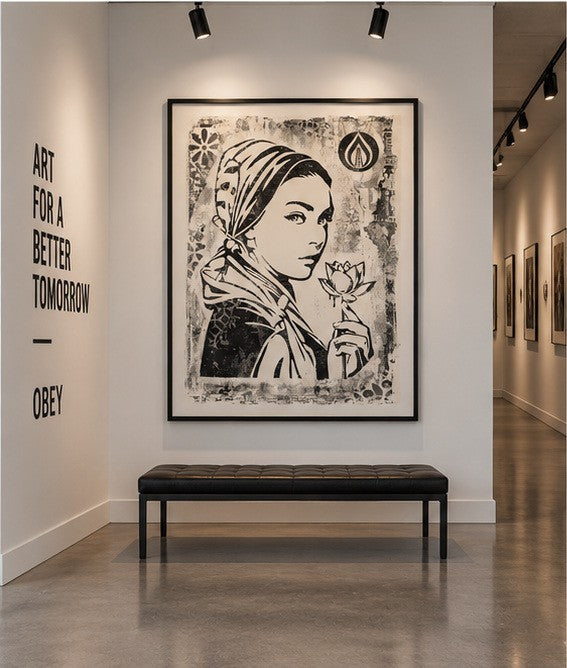 Shepard Fairey Natural Springs 2017 Signed 140/400 DAMAGED Stencil OBEY 18x24 — listing photograph 7