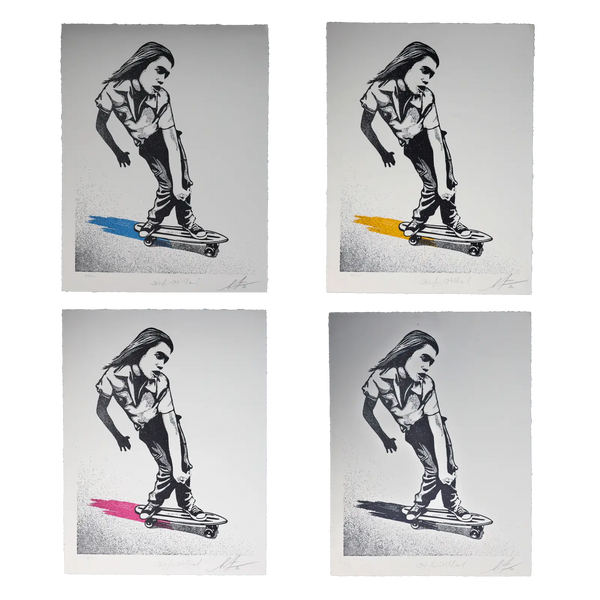 Shepard Fairey x Hugh Holland STYLES CHANGE STYLE ENDURES COMPLETE SET 4 Signed