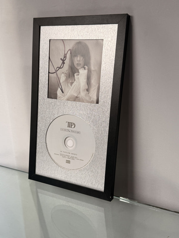 Taylor Swift Tortured Poets Department Signed CD Insert Framed Display