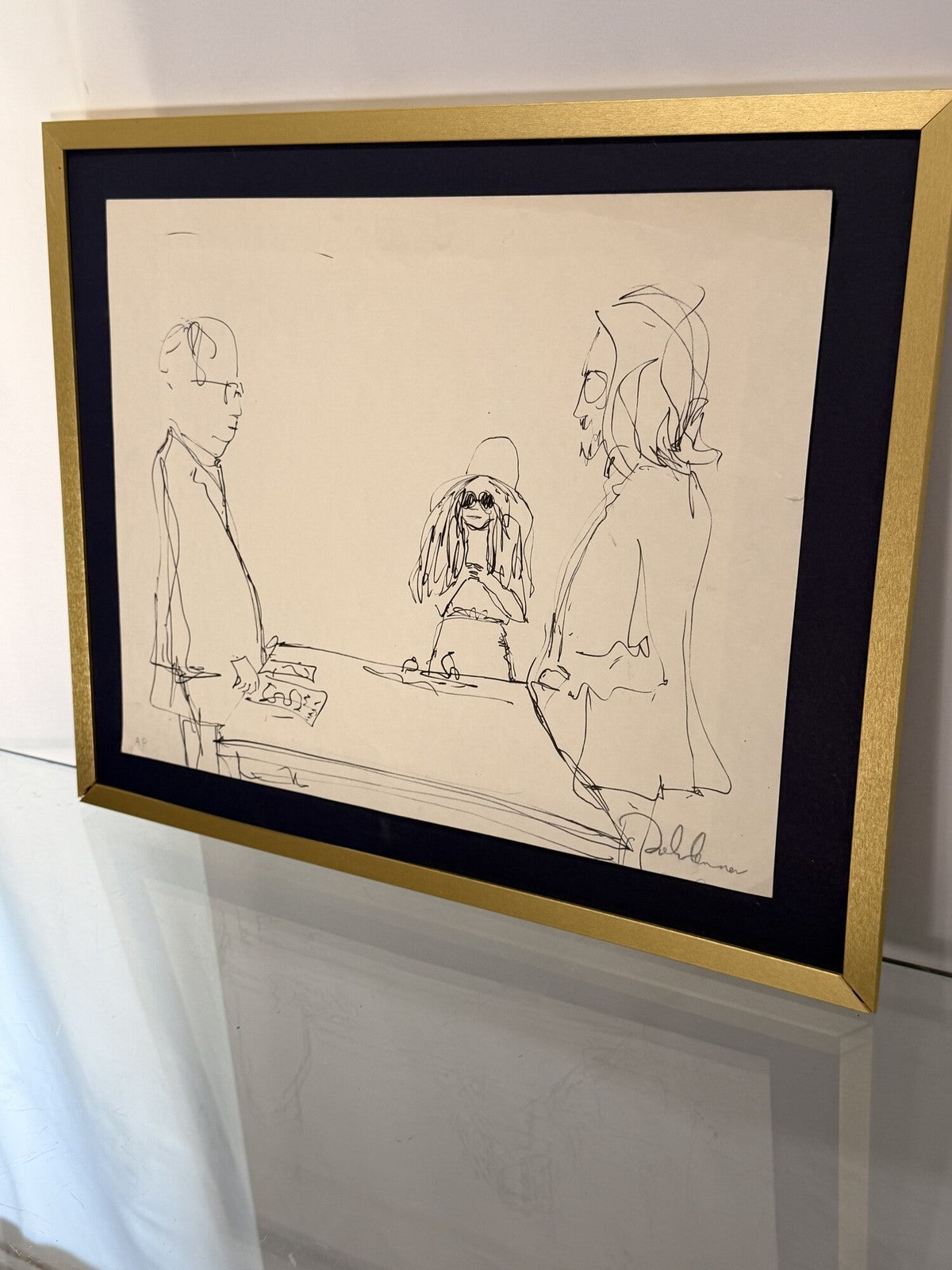 After John Lennon "I Do" Framed Print, Marked A/P Unverified