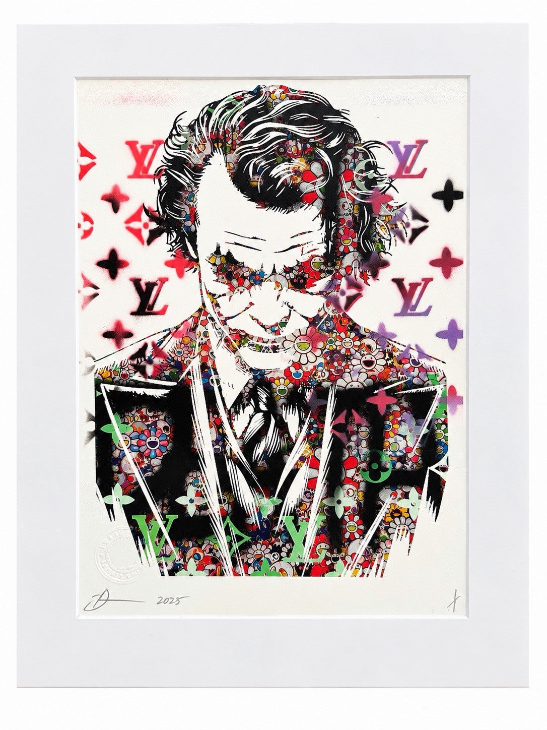 DEATH NYC Joker Louis Vuitton Murakami 1/1 Signed Pop Art Custom Matted 2025