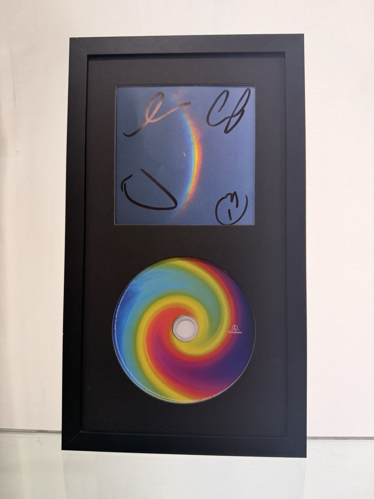 Coldplay Fully Signed CD Moon Music Framed Display 2024 Chris Martin Autograph