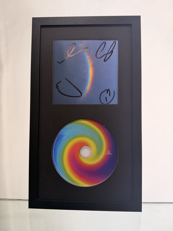 Coldplay Fully Signed CD Moon Music Framed Display 2024 Chris Martin Autograph