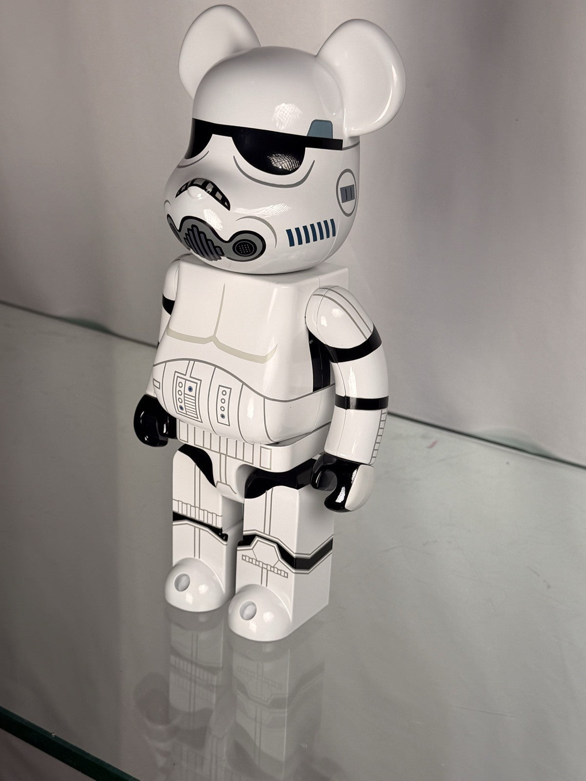 BE@RBRICK Star Wars Stormtrooper Chrome Ver 400% Medicom Toy Bearbrick New