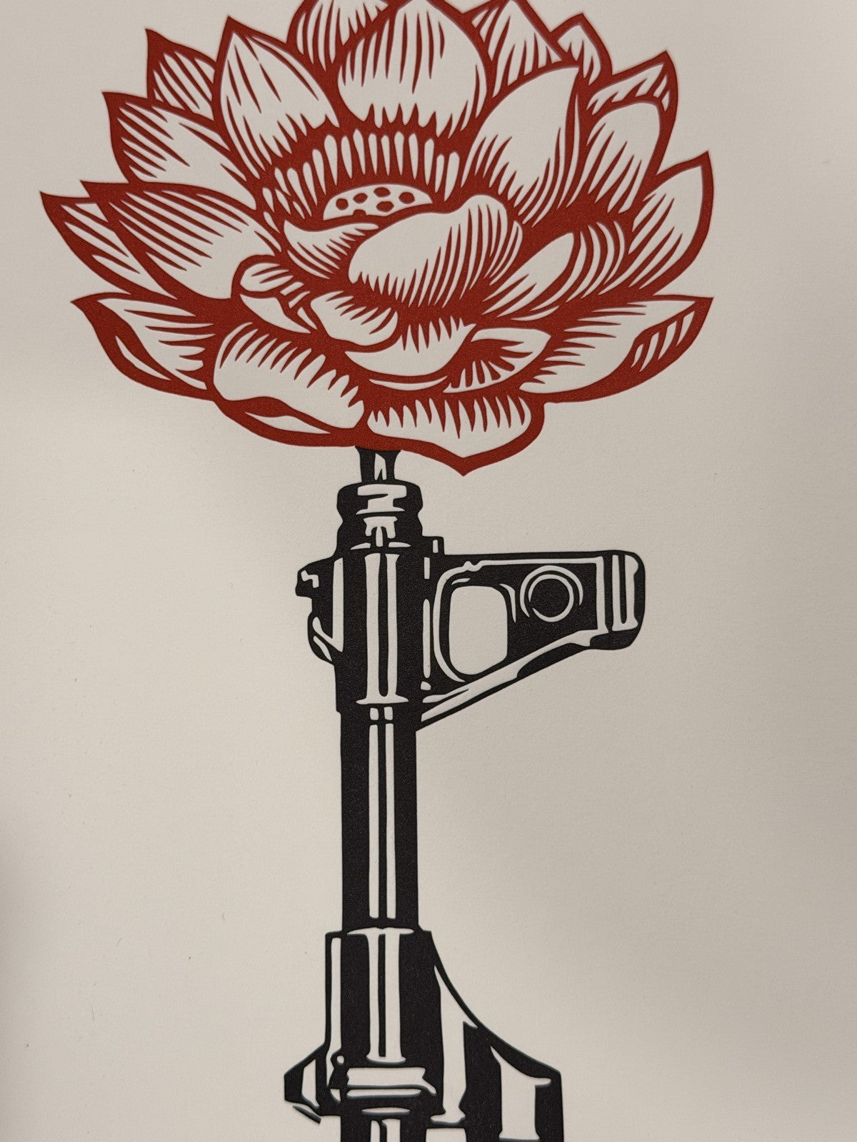 Shepard Fairey AK-47 Lotus Signed Numbered Letterpress OBEY Print 2021 /450
