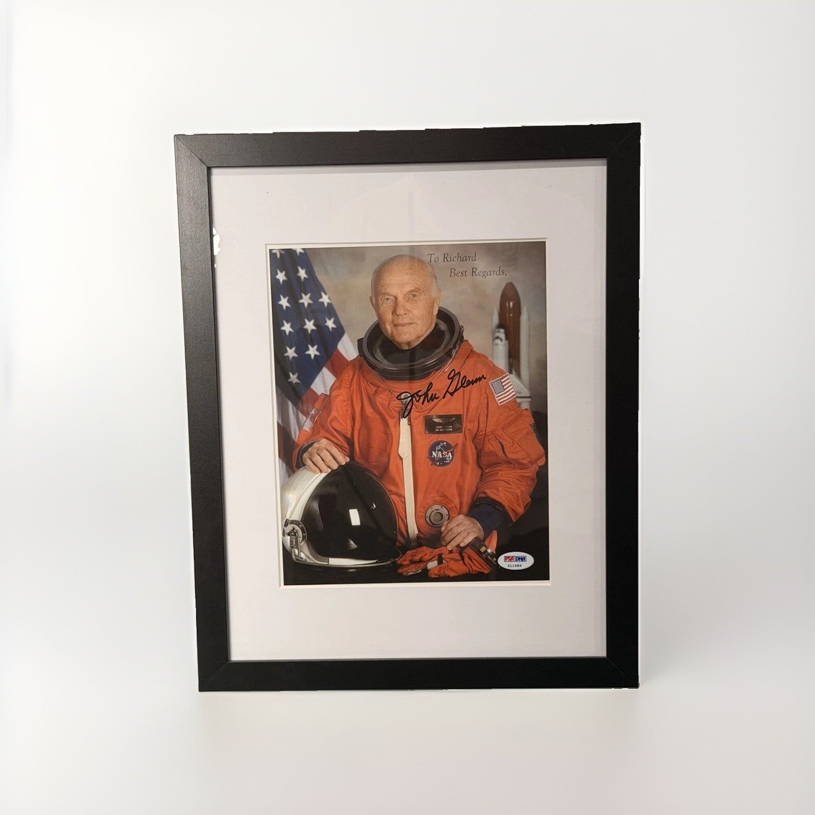John Glenn Signed NASA Astronaut Photo Framed PSA/DNA Z11686 Autograph