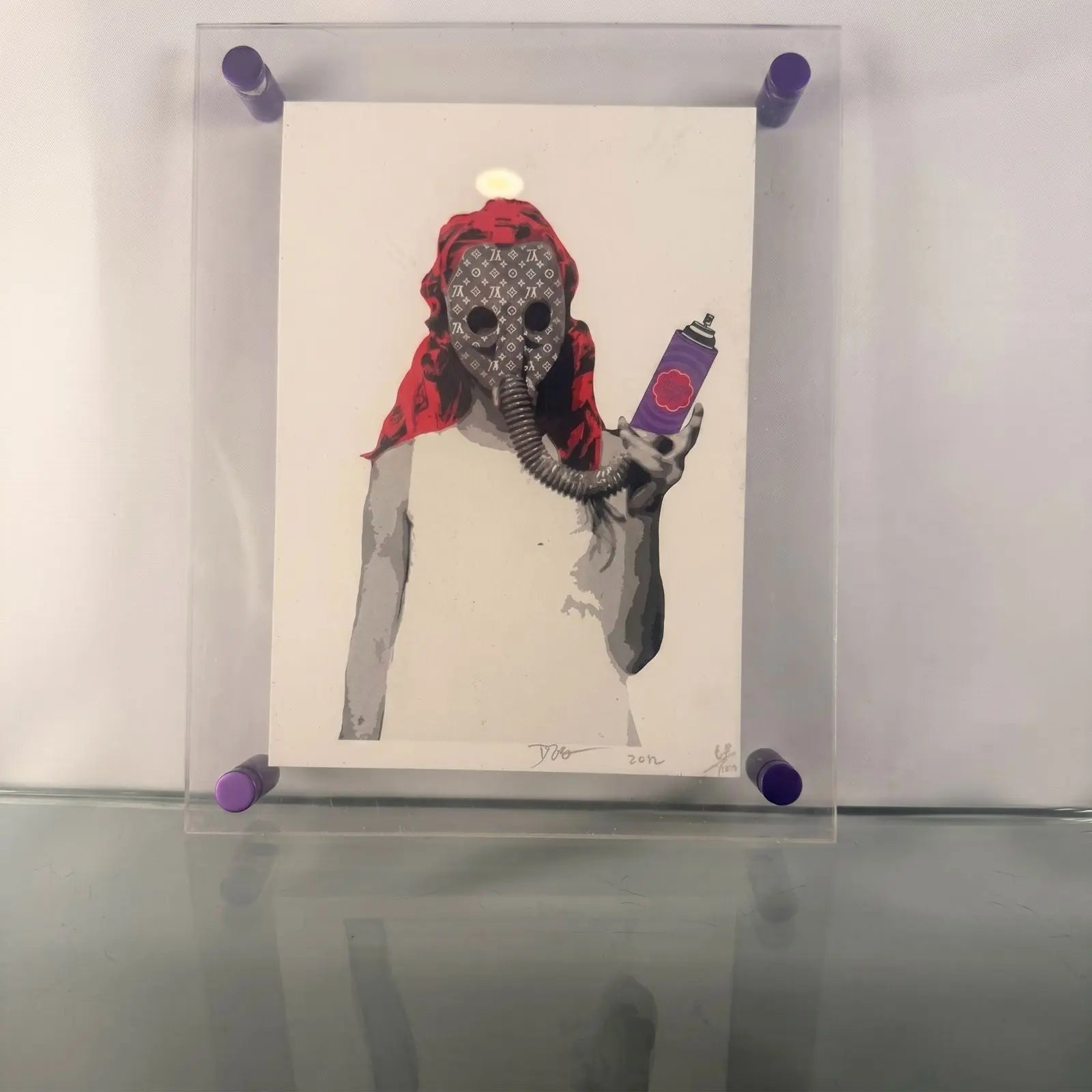 Death NYC LV Gas Mask Spray Can Murakami Signed 68/100 2012 Street Art Pop Art