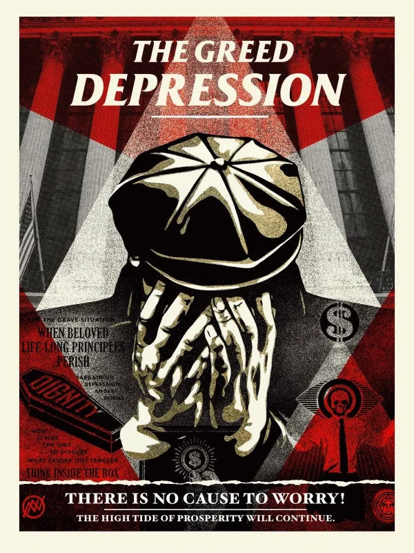 Shepard Fairey x NoName The Greed Depression 2020 Dual Signed Print 25/300 — listing photograph 1