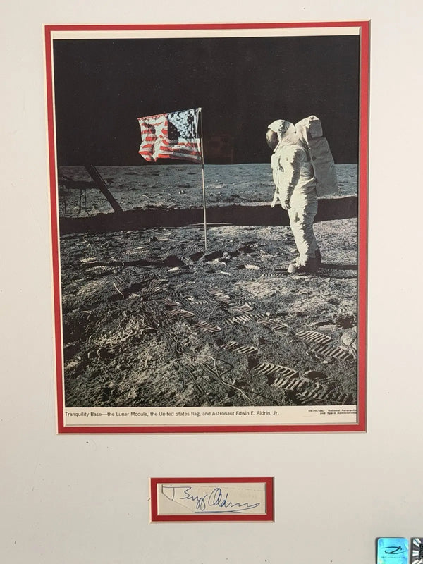 BUZZ ALDRIN APOLLO 11 ASTRONAUT SIGNED FRAMED PRINT  - ZARELLI SPACE COA