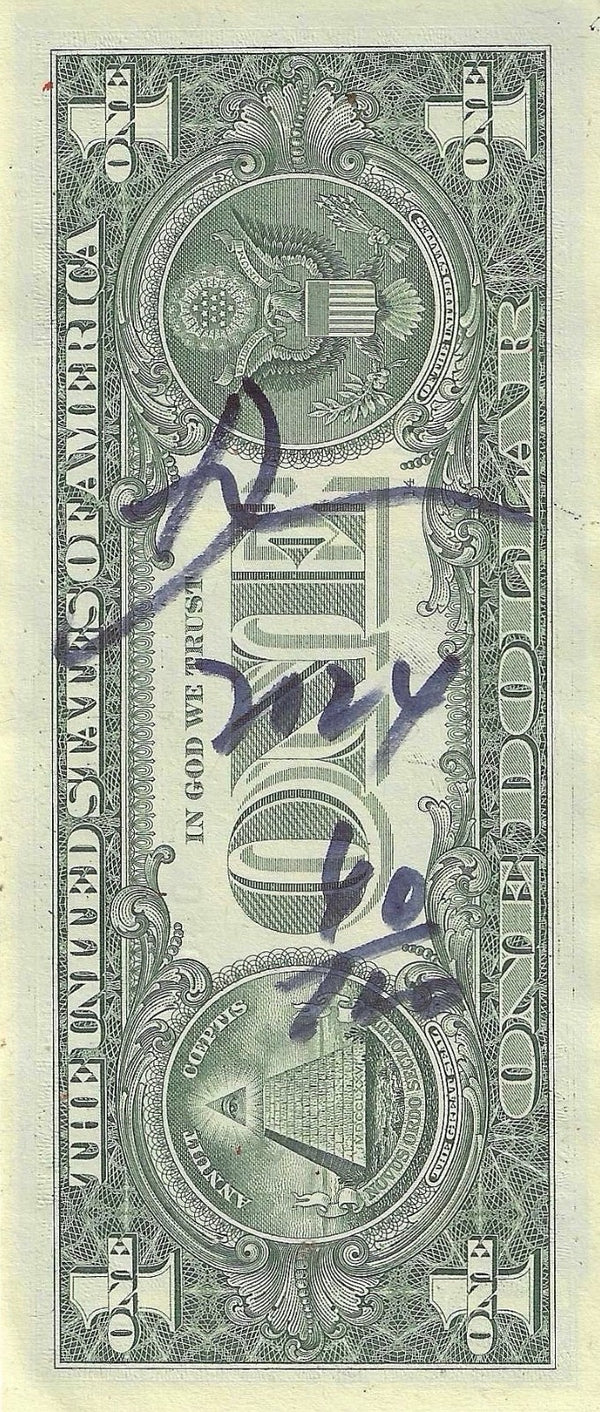 Death NYC –Mickey Mouse Death is Free $1 Dollar Bill Signed & Numbered