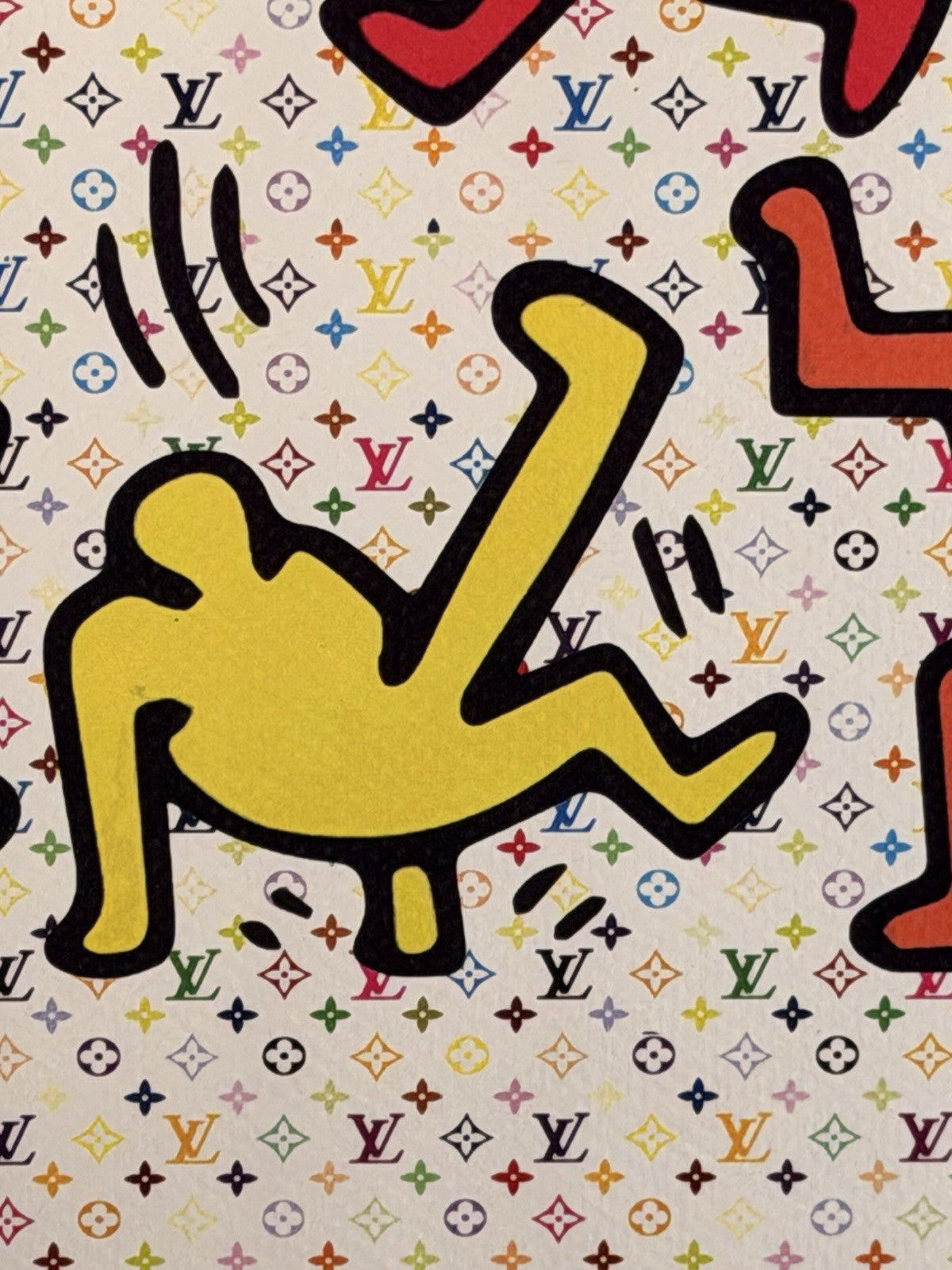 Death NYC Keith Haring Dancing Figures Louis Vuitton Signed Pop Art Print 2024