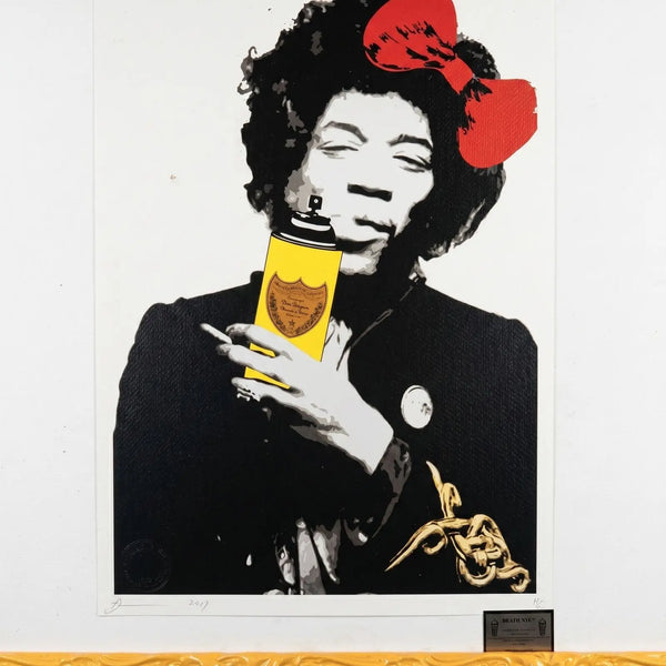 Death NYC Jimi Hendrix Dom Perignon 2017 H/C Artist Proof Signed Print COA