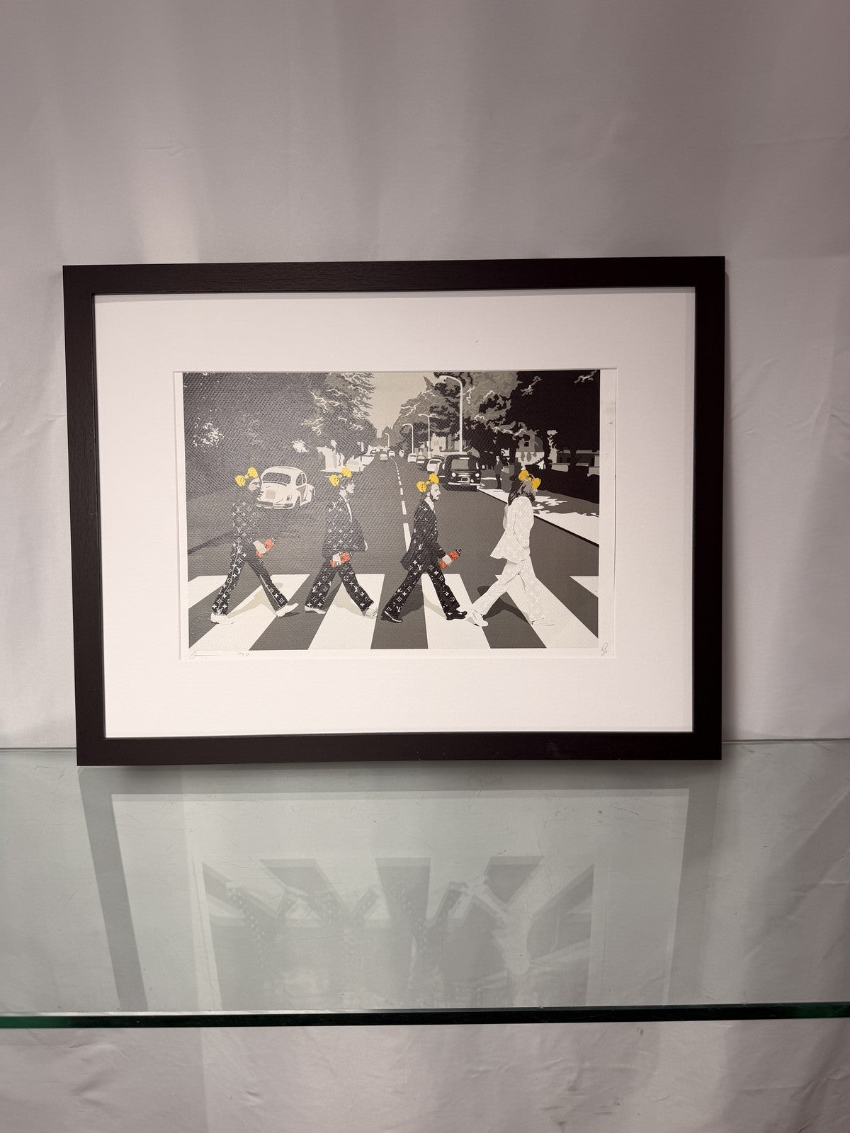 Death NYC Beatles Abbey Road LV AP Signed Pop Art Print Framed 18x24