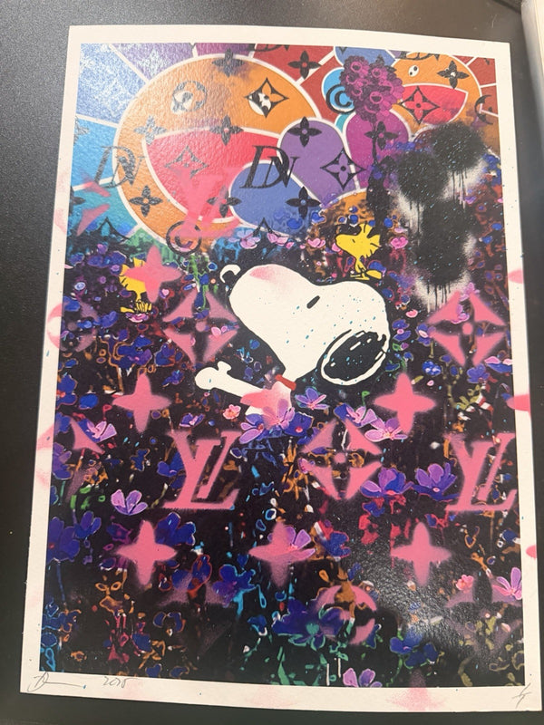 DEATH NYC Snoopy Woodstock Night & Day Diptych 1/1 Hand Sprayed Originals