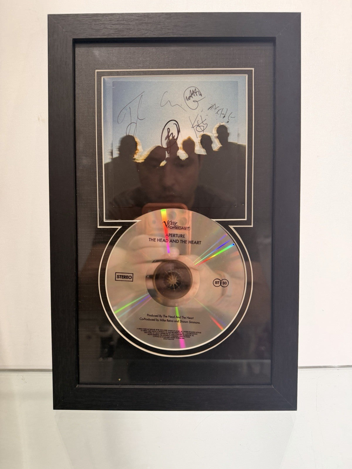 THE HEAD AND THE HEART BAND SIGNED FRAMED 'APERTURE'  CD COVER ALBUM