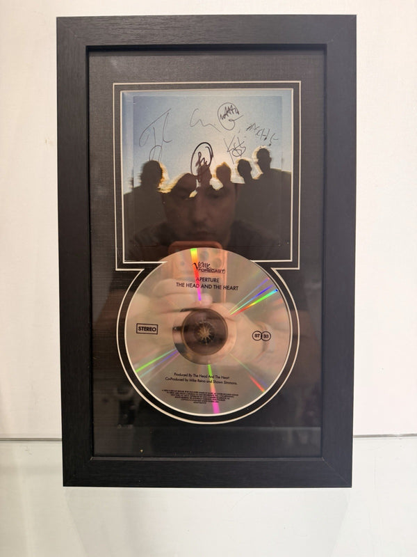 THE HEAD AND THE HEART BAND SIGNED FRAMED 'APERTURE'  CD COVER ALBUM