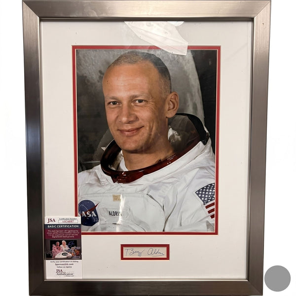 Buzz Aldrin Signed Cut Signature JSA Certified Apollo 11 Framed 16x20 Portrait