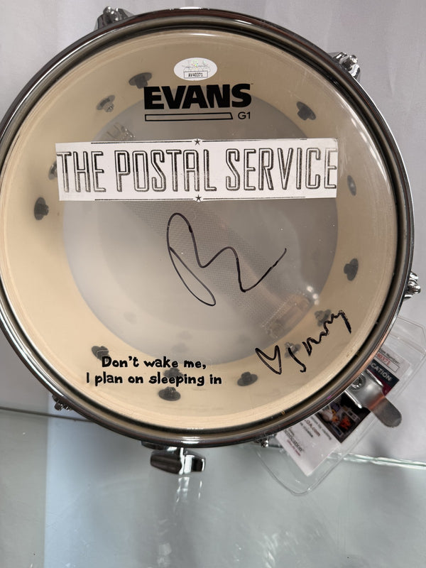 The Postal Service Dual Signed Evans M-80 Drumhead JSA A40371