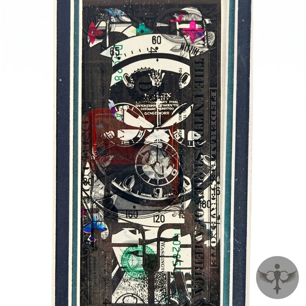Death NYC Limited Edition BE@RBRICK × Rolex Pop Art Print on $1 Bill with COA