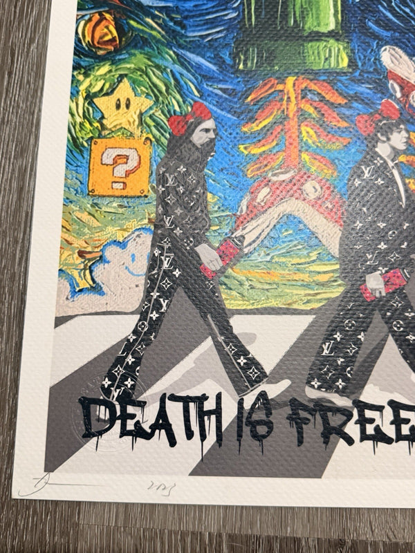 DEATH NYC Beatles Abbey Road Set 2 Prints Starry Night Video Game LV 1/100