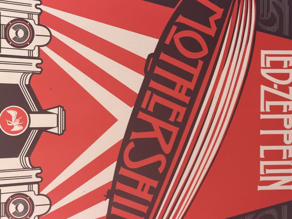 Shepard Fairey Led Zeppelin Mothership Signed Numbered Print 2007 Obey 171/450