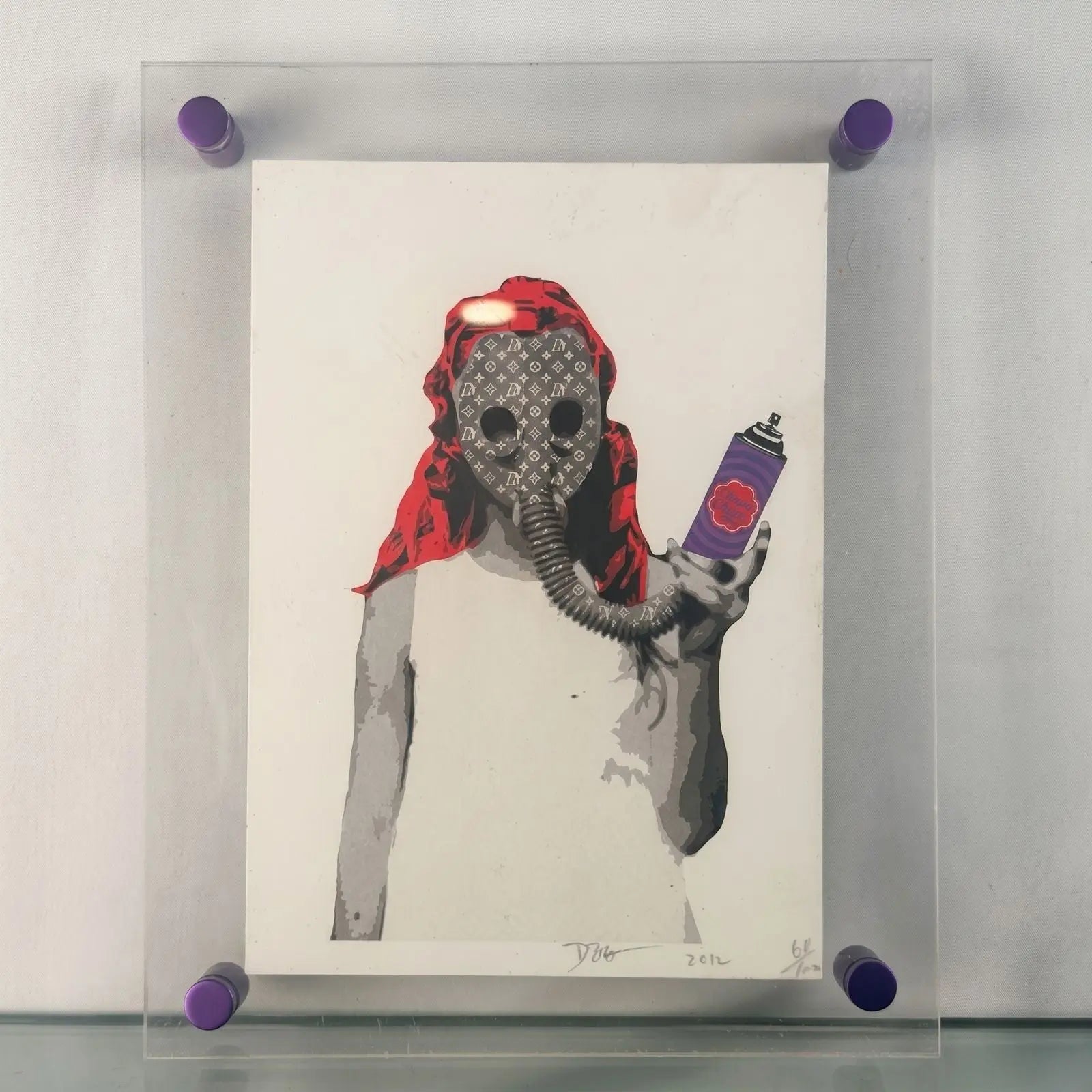 Death NYC LV Gas Mask Spray Can Murakami Signed 68/100 2012 Street Art Pop Art