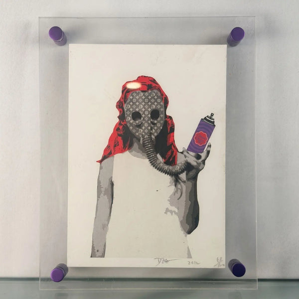 Death NYC LV Gas Mask Spray Can Murakami Signed 68/100 2012 Street Art Pop Art