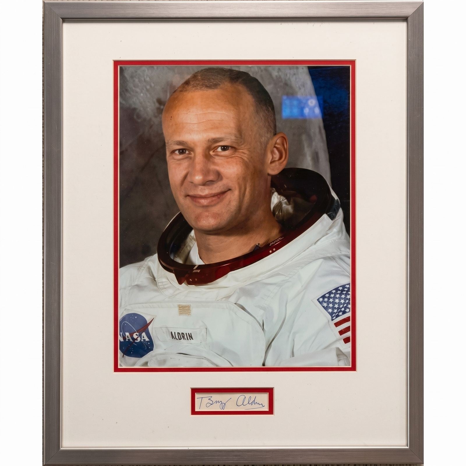 Buzz Aldrin Signed Cut Signature JSA Certified Apollo 11 Framed 16x20 Portrait