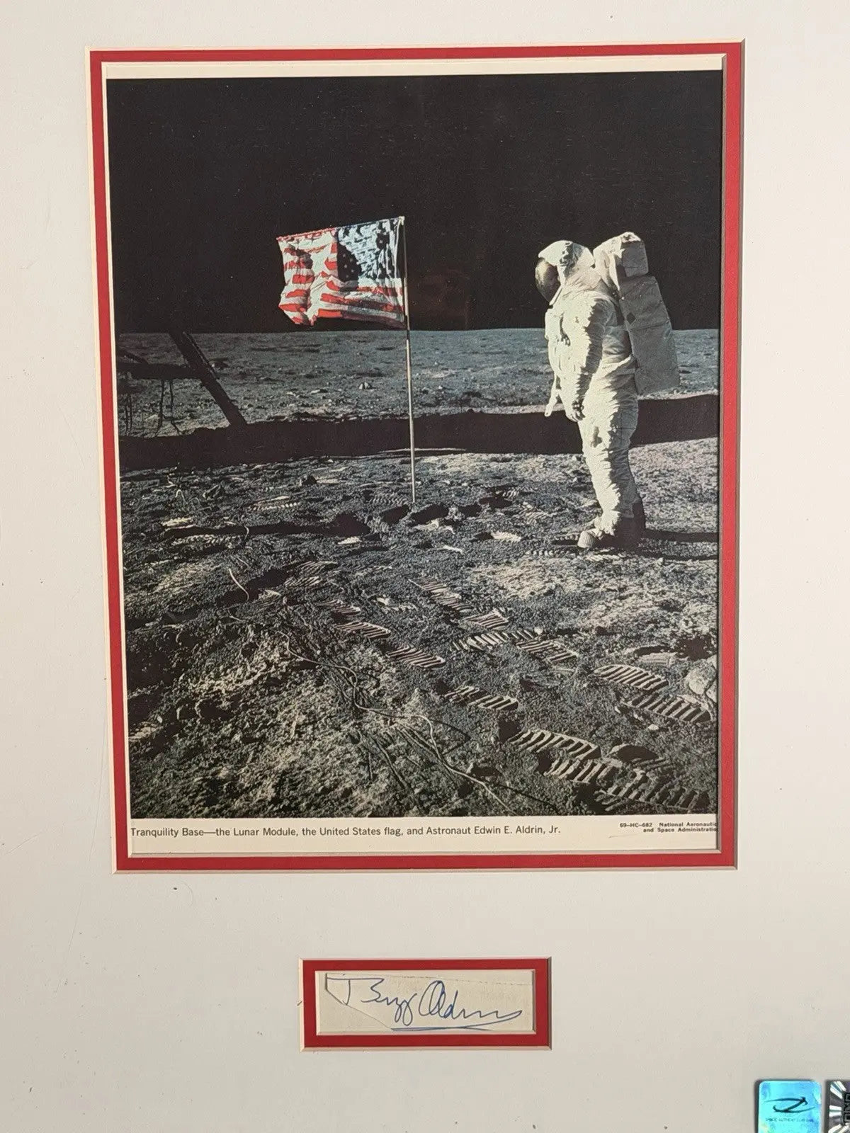 BUZZ ALDRIN APOLLO 11 ASTRONAUT SIGNED FRAMED PRINT  - ZARELLI SPACE COA