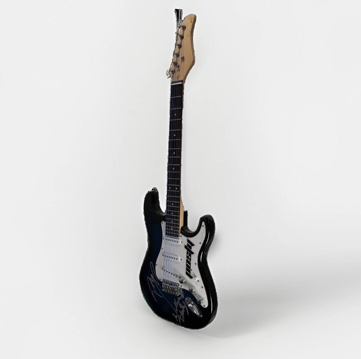 Post Malone Signed Inscribed Electric Guitar Autographed Blue POSTY Strat