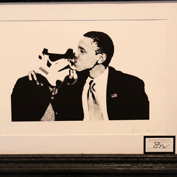 RARE ART - Death NYC Obama x Stormtrooper Signed Art Print, 2013 AP Framed