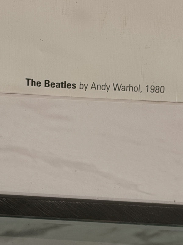 Andy Warhol The Beatles 2007 El Mundo Offset Lithograph After Warhol Framed COA