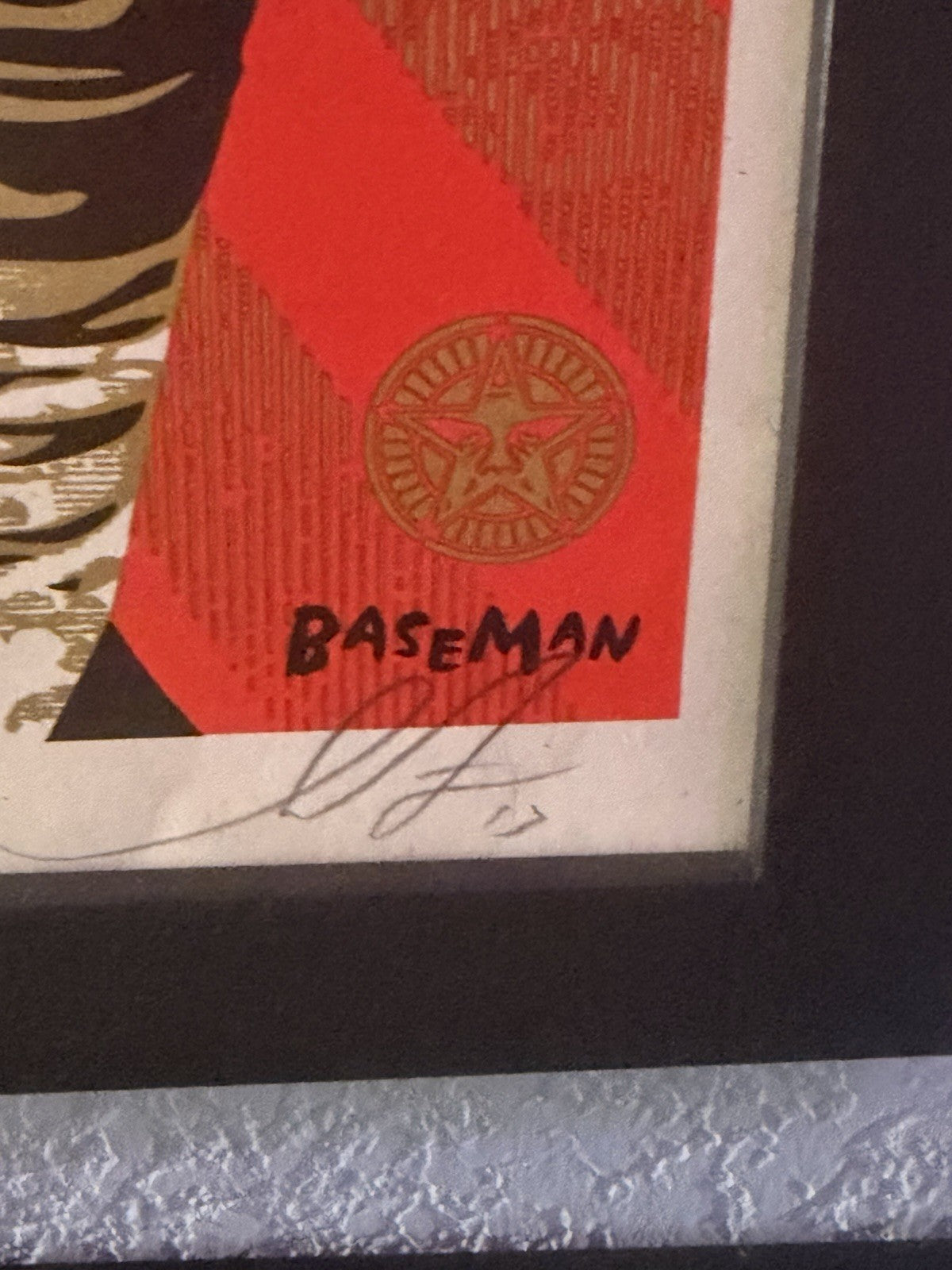 Shepard Fairey x Gary Baseman Partisan 2013 Co-Signed Print #306/400 Framed