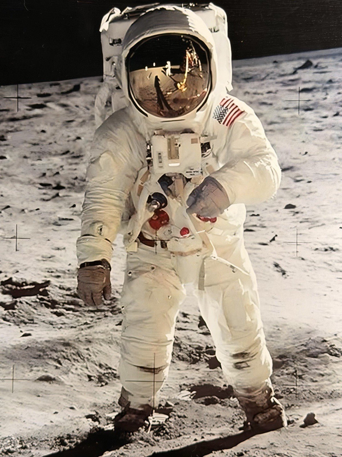 Apollo Program — Apollo 11 Moon Landing 16x20 Photo in Custom Distressed - Gauntlet Gallery