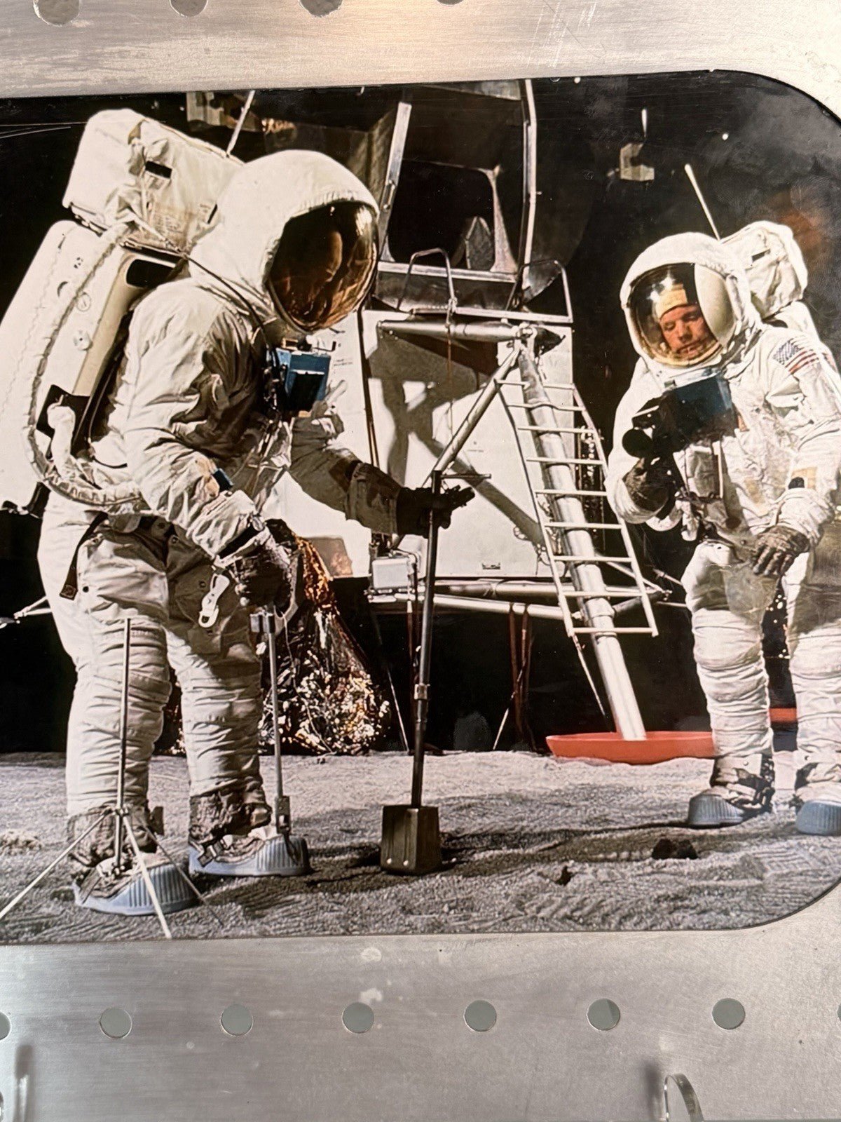 Apollo Program — Apollo 11 Moon Landing 16x20 Photo in Distressed Frame - Gauntlet Gallery