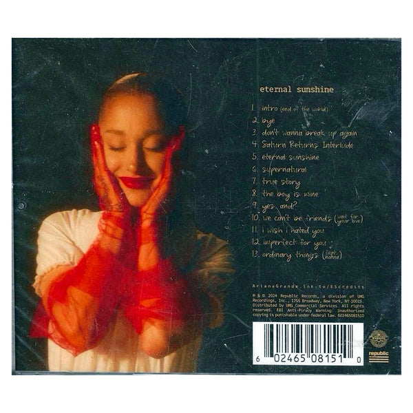 Ariana Grande eternal sunshine — back tracklist