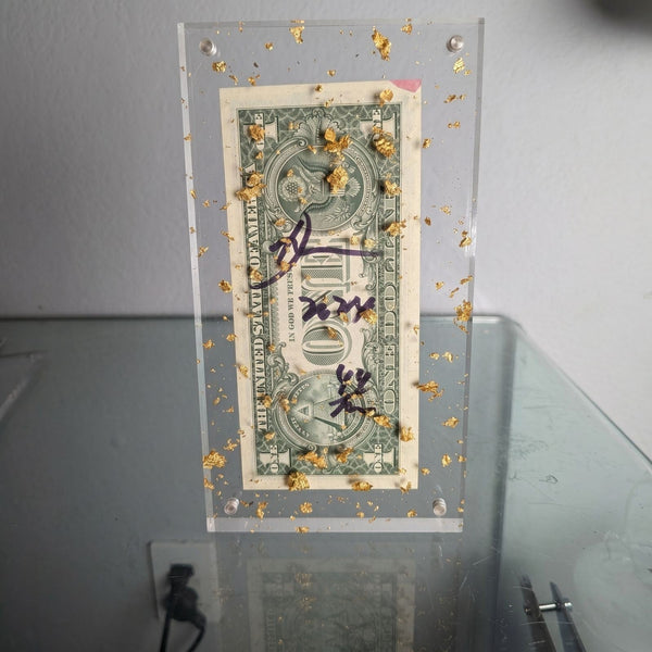 Audrey Hepburn × Chanel $1 Bill Art | Limited Edition, Signed /100, Framed - Gauntlet Gallery