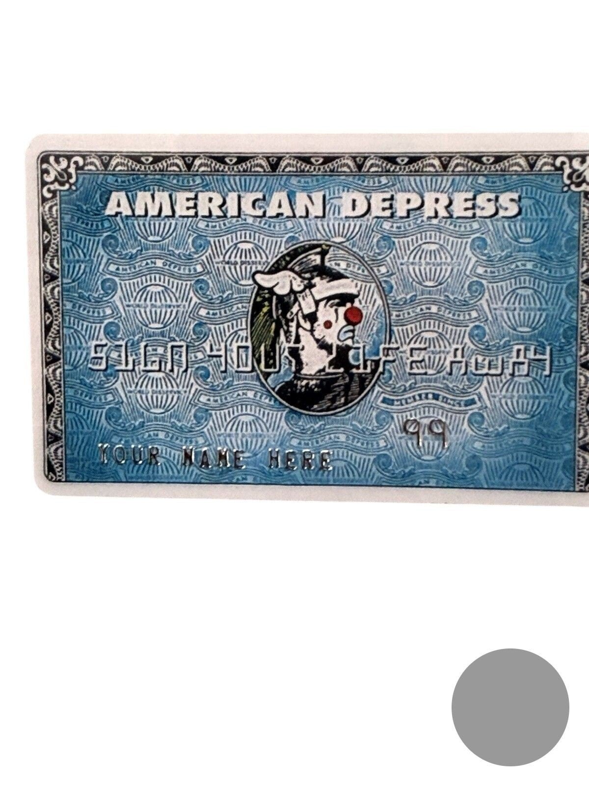 Banksy — D*Face x Banksy "American Depress" Faux Credit Card - Gauntlet Gallery