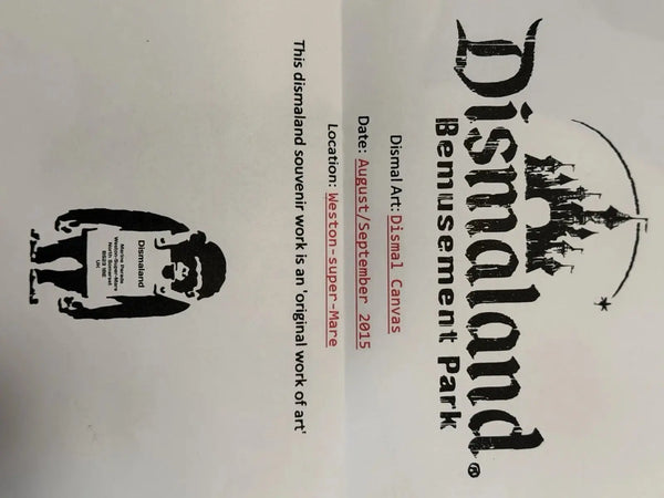 Banksy Girl with Balloon Dismaland 2/12 Signed Stencil Canvas 2015 Ticket - Gauntlet Gauntlet Gallery
