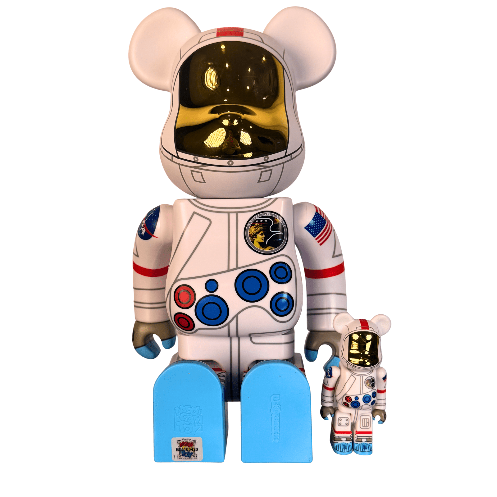 Bearbrick BE@RBRICK Apollo 17 Astronaut 400% 100% Set NASA Medicom Sealed New - Gauntlet Gallery