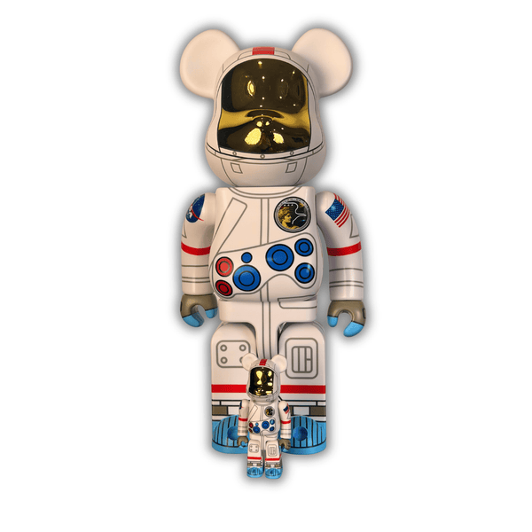 Bearbrick BE@RBRICK Apollo 17 Astronaut 400% 100% Set NASA Medicom Sealed New - Gauntlet Gallery