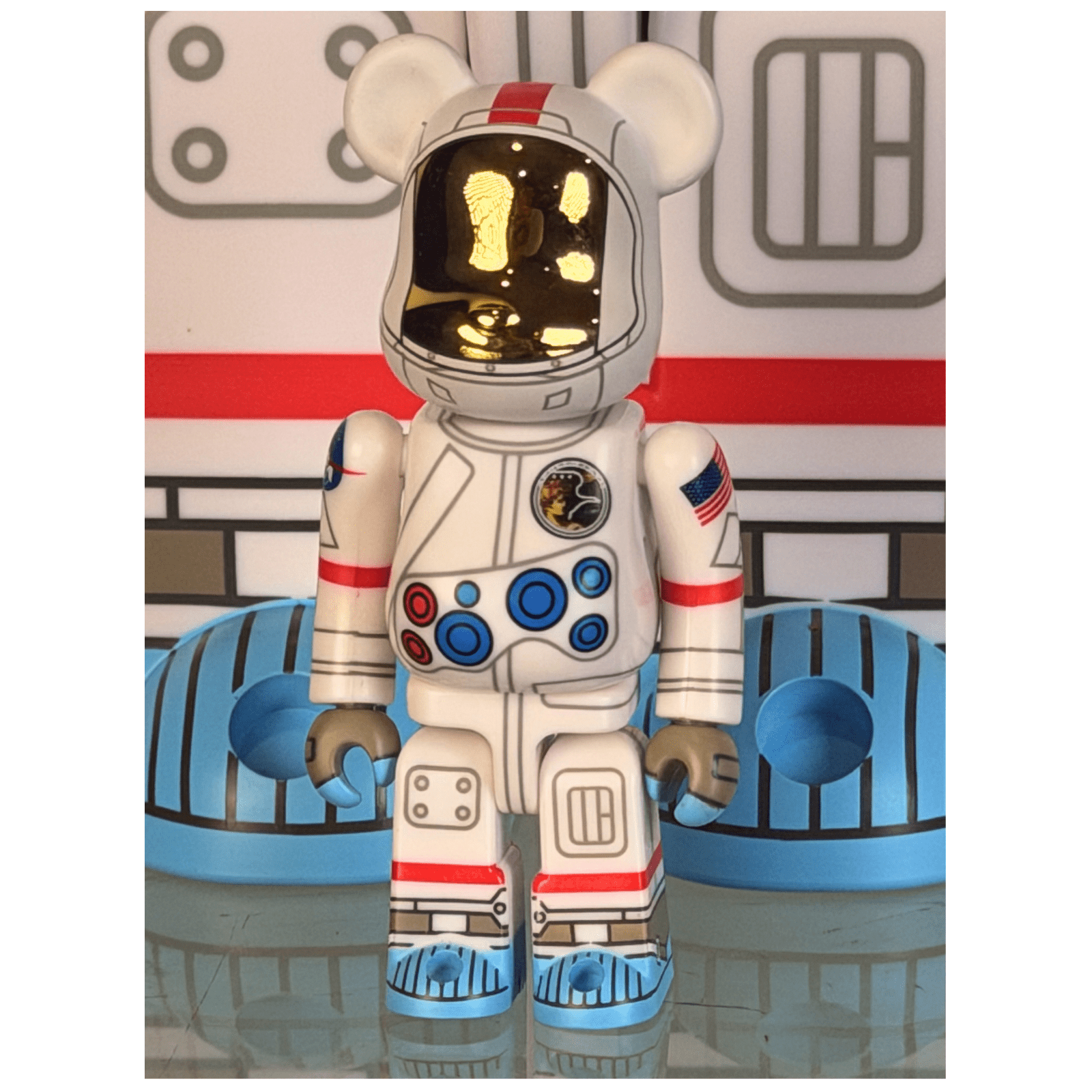 Bearbrick BE@RBRICK Apollo 17 Astronaut 400% 100% Set NASA Medicom Sealed New - Gauntlet Gallery
