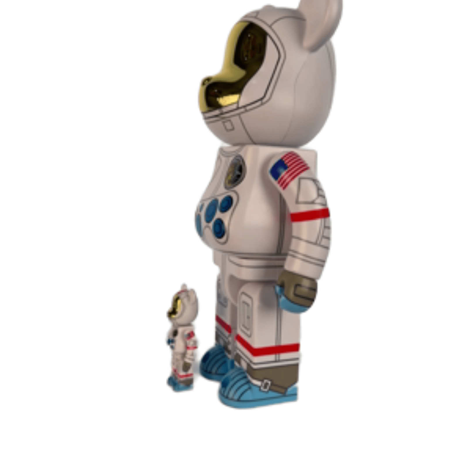 Bearbrick BE@RBRICK Apollo 17 Astronaut 400% 100% Set NASA Medicom Sealed New - Gauntlet Gallery