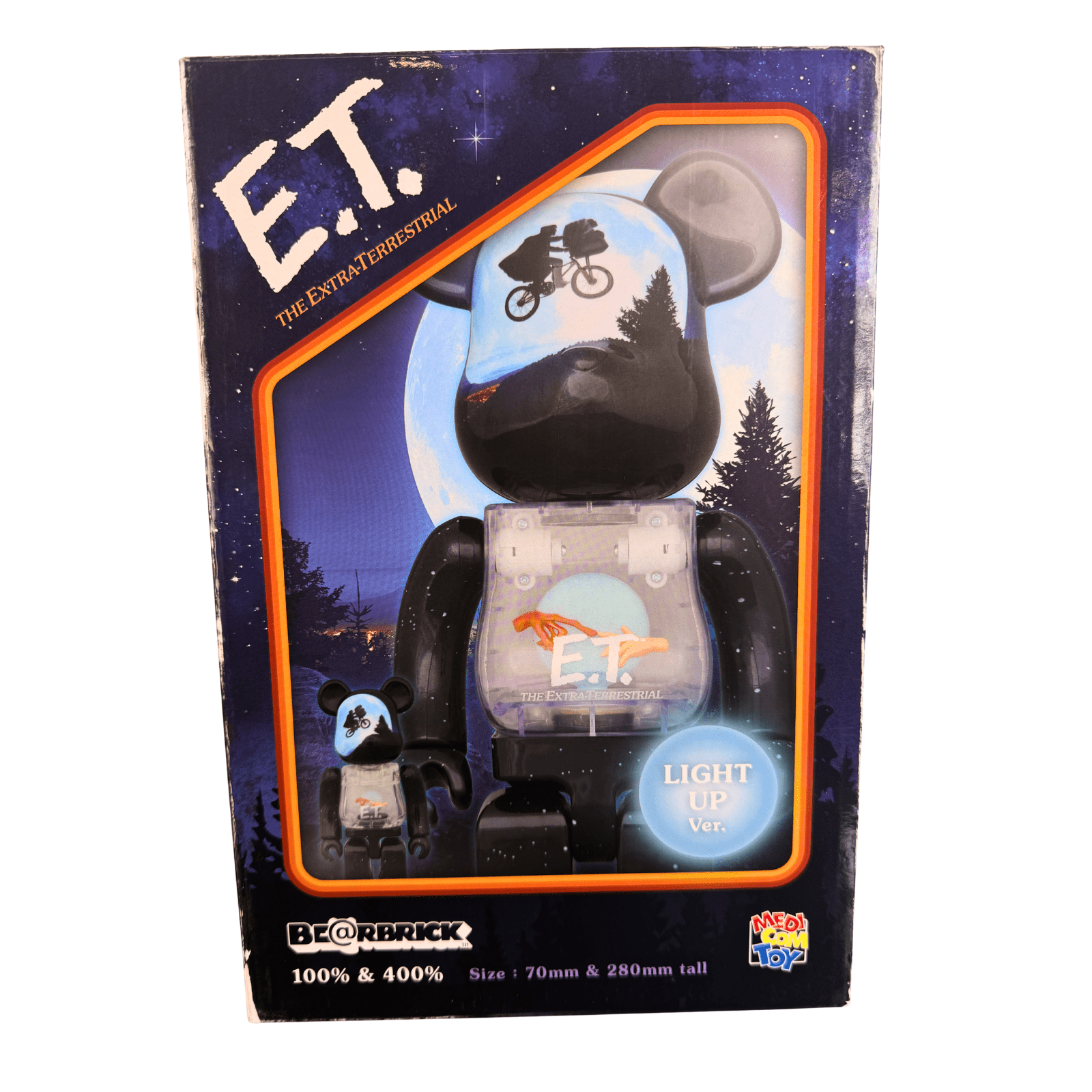 Bearbrick BE@RBRICK E.T. Extra - Terrestrial Light Up 400% 100% Medicom Sealed New - Gauntlet Gallery