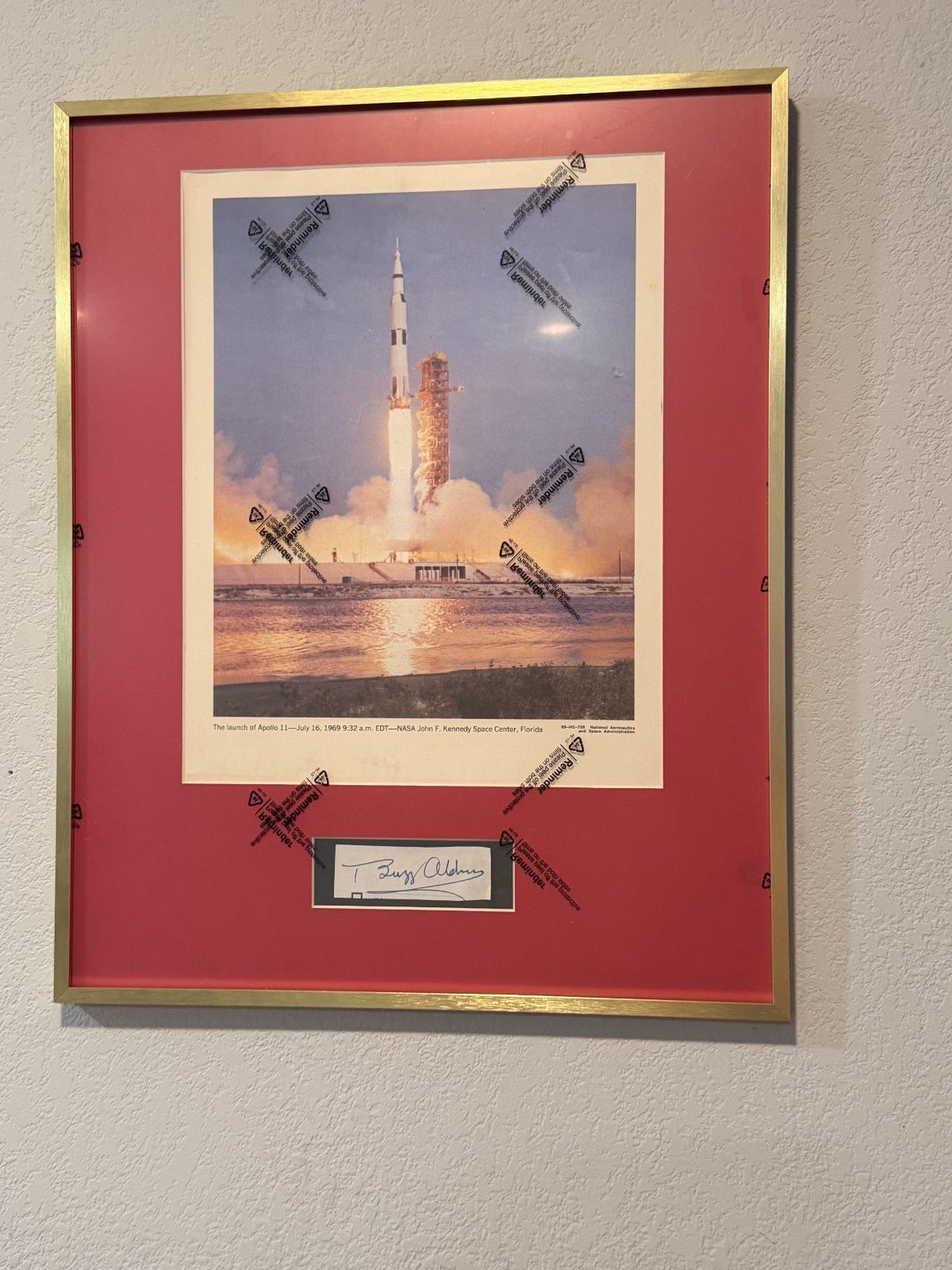 Buzz Aldrin — Apollo 11 Buzz Aldrin framed with - Gauntlet Gallery