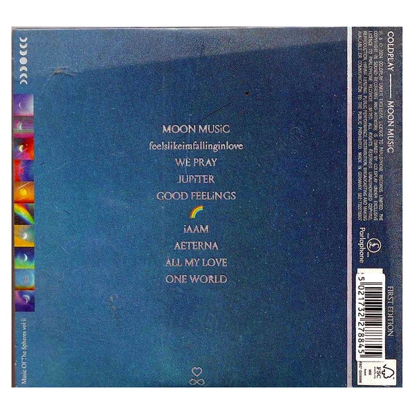 Coldplay Moon Music EcoCD — back tracklist